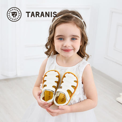 泰兰尼斯儿童凉鞋2025夏季新款女宝宝真皮软底童鞋男童透气机能鞋  T07T5B6275 商品图4