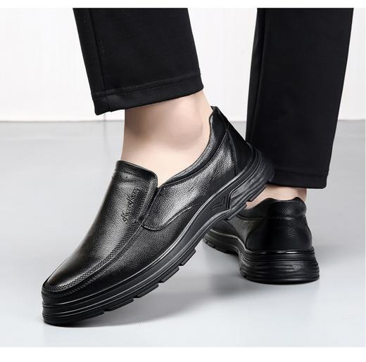 【鞋面头层牛皮  内里羊皮】 男士一脚蹬豆豆鞋  A5818 商品图0