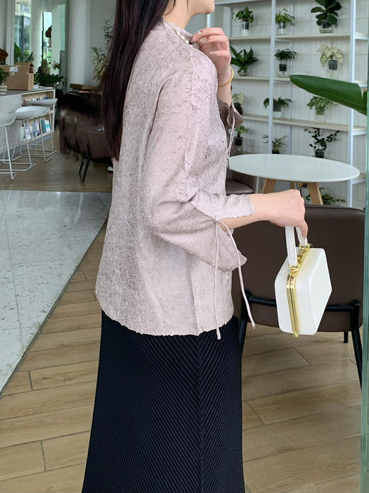 小立领盘扣褶皱外套 9522010022 商品图12