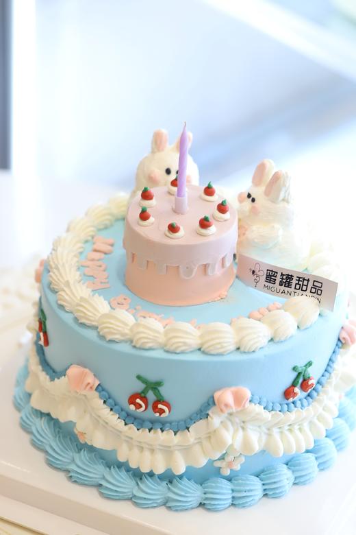 蓝色复古蛋糕 商品图2