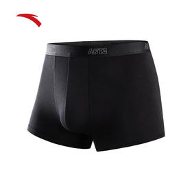 安踏（ANTA）运动内裤 男士春季柔软亲肤四角裤纯色简约跑步平角裤192528972