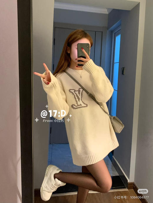 1V闪电毛衣 杏色 商品图3