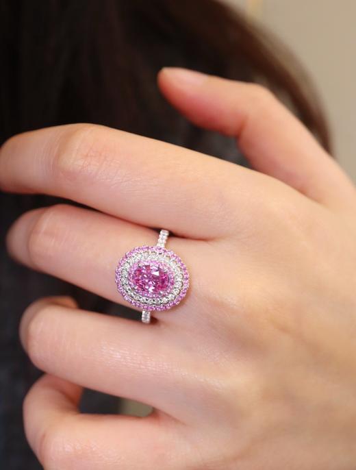 1.03ct刻面帕帕拉恰蓝宝石戒指 商品图4