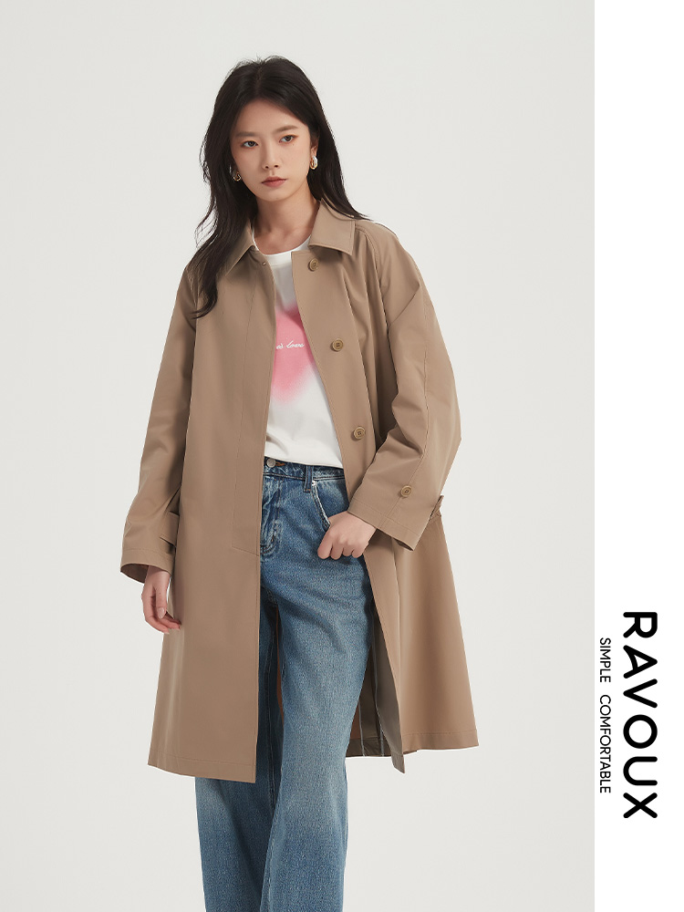 271249901翻领H型风衣