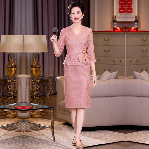 GY 4506蕾丝高贵婚宴装改良旗袍礼服平时可穿 商品图0