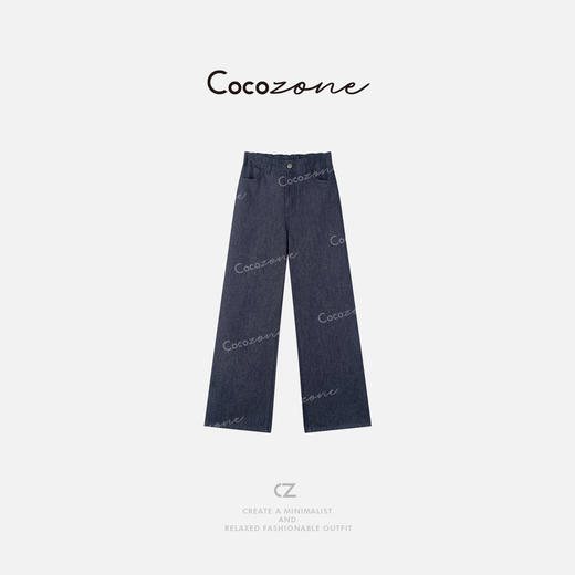 COCO ZONE 100棉女士气质垂感休闲直筒牛仔裤ACD1A0306 商品图0