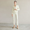 IWY/米白色工作服女职业气质套装新款时尚一粒扣西服正装两件套CP2227 商品缩略图2