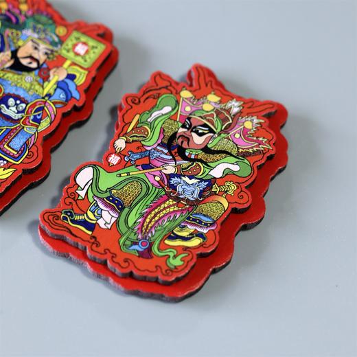 原创文化创意竹质门神冰箱贴 商品图4