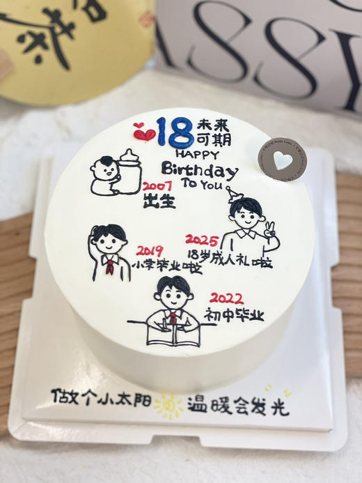 18岁成年手绘奶油蛋糕 下单前请仔细阅读商品详情 商品图0
