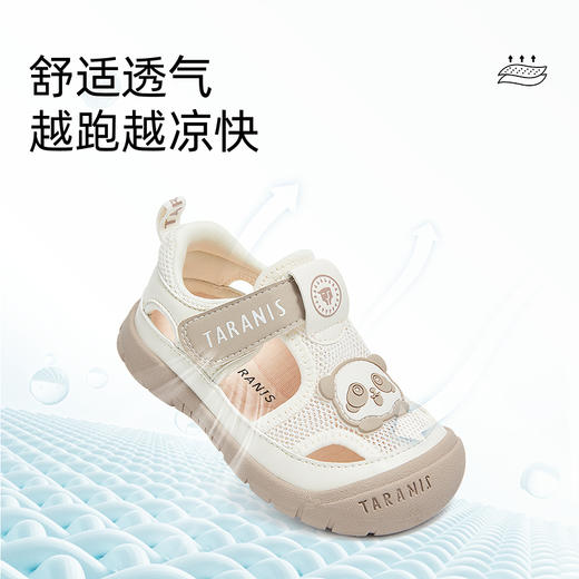 泰兰尼斯夏季新款儿童学步鞋女宝宝透气机能鞋包头防踢鞋男童鞋子 T07T5B5904 商品图2