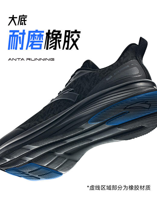 安踏男轻便减震训练鞋2025夏耐磨防滑运动跑步鞋 112525523 商品图11