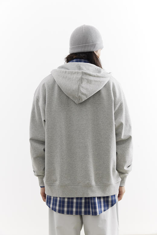 吃茶去chichaqu25经典复古刺绣全棉带帽拉链卫衣宽松休闲百搭男女 商品图2