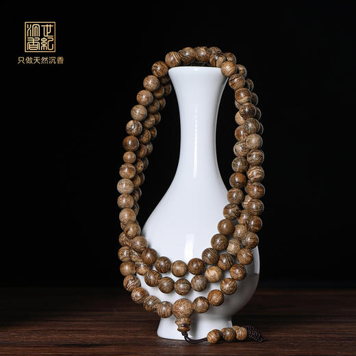 天然加里曼丹沉香佛珠 9mm*108颗 31.9克 SP6154 商品图0