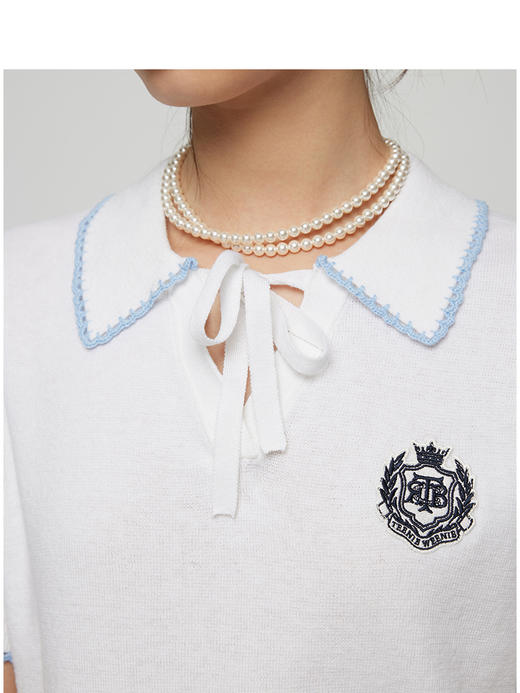 Teenie Weenie小熊字母毛衣女夏季女毛衫TTKW252302W 商品图3