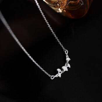 【与你相遇 三生有“杏“】缔晶999足银项链锁骨链三生有幸银杏吊坠时尚饰品 商品图6