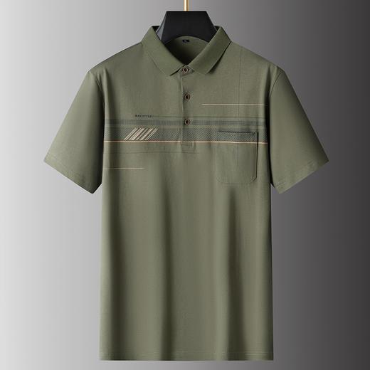 【100%棉】【DPS】大依优型大码短袖POLO衫加肥大码男士撞色翻领半袖体恤衫肥佬夏款棉上衣中年 商品图0