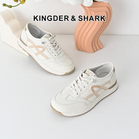 经典鲨2025年春新品韩版拼色一脚蹬平底阿甘休闲鞋跑步鞋女KW279-517011