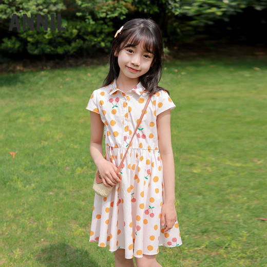 女童短袖连衣裙夏季新款安奈儿童装EG523104 商品图0