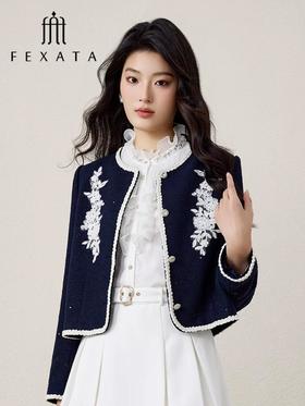 3楼FEXATA服饰(新百购) 小香风名媛刺绣长袖外套