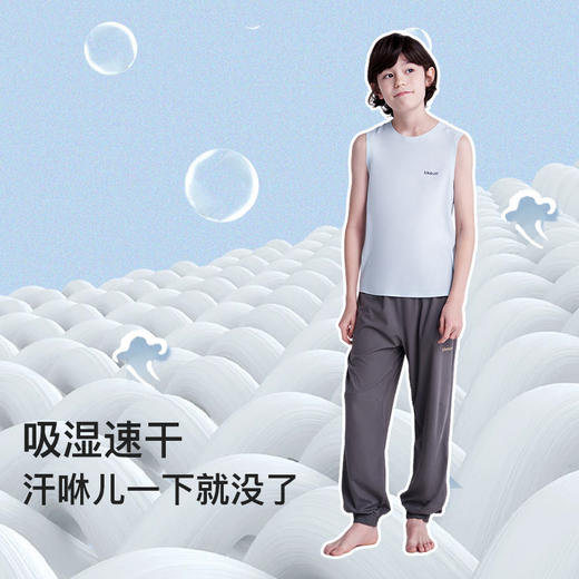likeuu男女童夏季凉感防晒防蚊裤 | 原纱凉感、吸湿速干、运动休闲百搭 商品图2