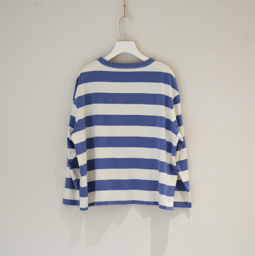 蓝白条纹棉T恤 商品图3