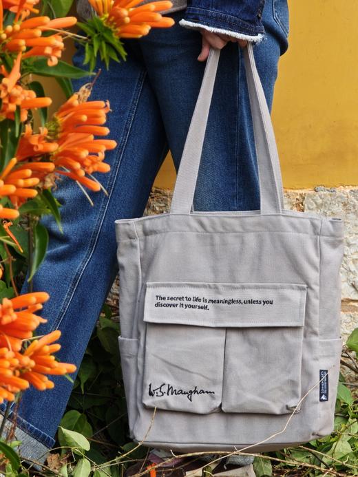 现货【毛姆诞辰150周年纪念】毛姆签名刺绣托特包 商品图5