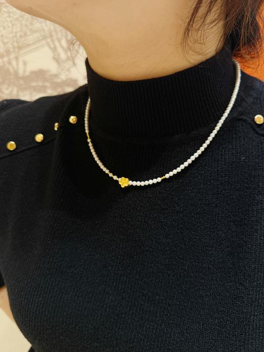 足金桃花珍珠颈链 商品图3