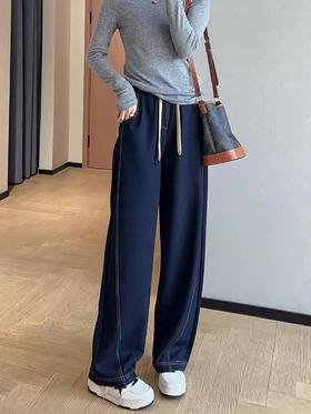 云仓【9821】老钱风显瘦神裤 凉感 阔腿裤直筒裤