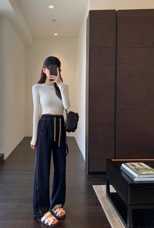 云仓【9821】老钱风显瘦神裤 凉感 阔腿裤直筒裤 商品图8