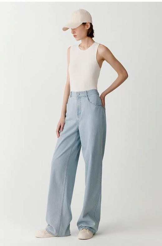 【3月10日 下午13:30 秒杀】返场小禾 浅蓝 直筒 阔腿裤 薄款水洗牛仔裤 商品图4