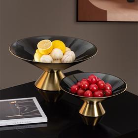 【多种规格可选】娜家轻奢金边玻璃水果盘
