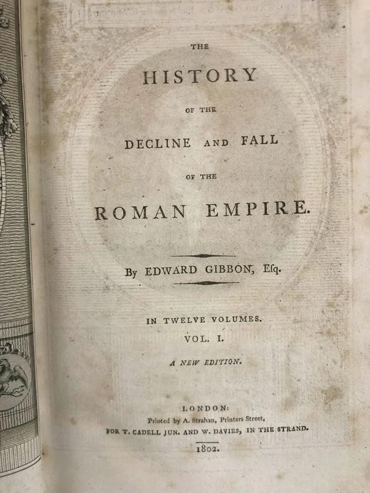 1802年 吉本《罗马帝国衰亡史》 1幅肖像插图与多幅展开地图页 全真皮精装18开 商品图4