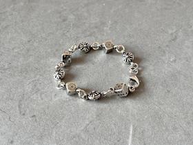 ChromeHearts克罗心十字花球筛子925银手链，骰子款是日本限定，超级难买（SJ）