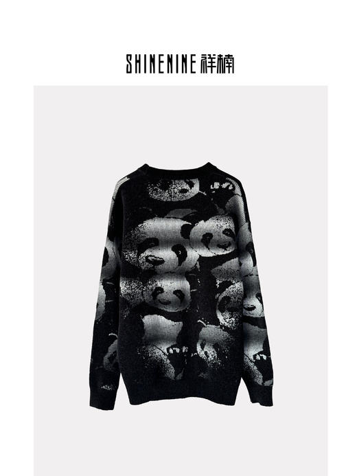 441143232熊猫满铺针织衫 商品图1