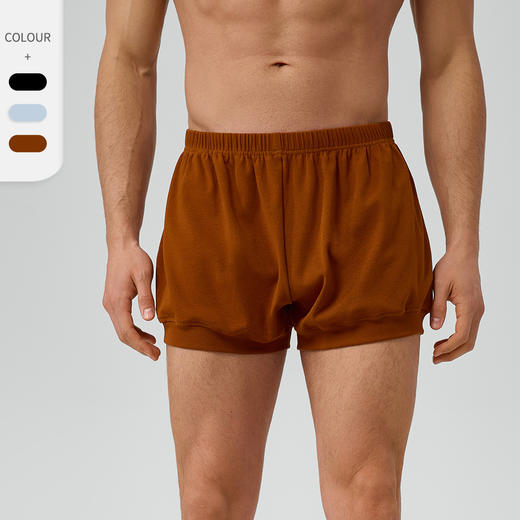 跃牌【欲动春风】男装系列 夏瑜伽短裤棉质透气吸汗宽松运动南瓜裤防走光健身短裤51424 商品图0