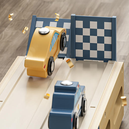 特宝儿男孩3到6岁儿童小汽车木质新款变形赛道玩具车 商品图3