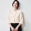 【高货sh】全新升级【铂金会员174/天猫229/差价55】(12304) 洛诗琳25春轻职场温柔风不规则飘带衬衫通勤职业长袖衬衣 商品缩略图0