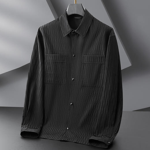 【DPF】大依优型大码泡泡纱工装夹克外套加肥加大号茄克衫男胖子上衣 商品图4