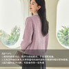 VICTORIA&VERA春季“山茶漫记”香芋紫宽松慵懒风圆领金扣小香羊毛针织开衫 商品缩略图6