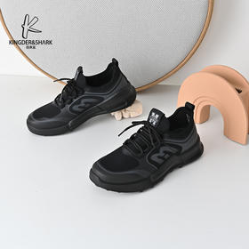 经典鲨2025年春季新款男士系带透气跑步休闲鞋KW10-513011