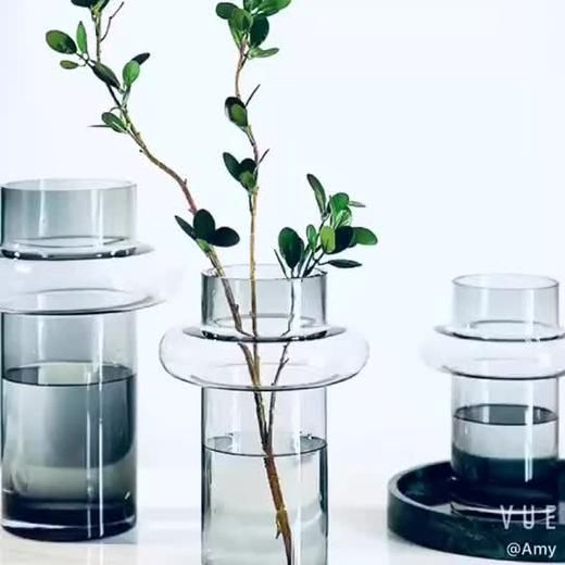 【3种规格可选】娜家北欧时尚灰色玻璃花瓶 商品图0