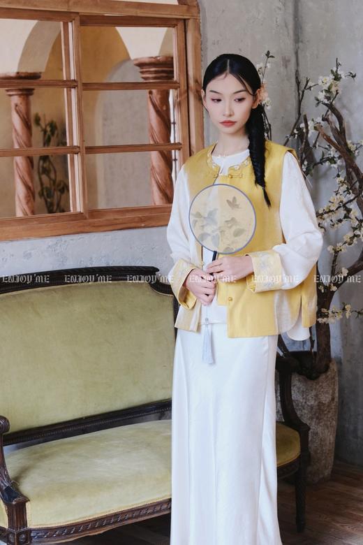 【门店同款】ENJOY春季云敛-春光推盏挽金枝马夹 161893313 商品图12