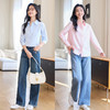 VICTORIA&VERA春季“极简多巴胺”治愈系全棉亲肤简约百搭小马刺绣通勤微透衬衫 商品缩略图7