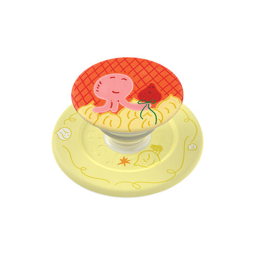 【微微日常】一颗奶油蛋糕 MAGSAFE磁吸手机气囊支架 Round圆啪嗒系列 撞色 食物 蛋糕 卡通 商品图3