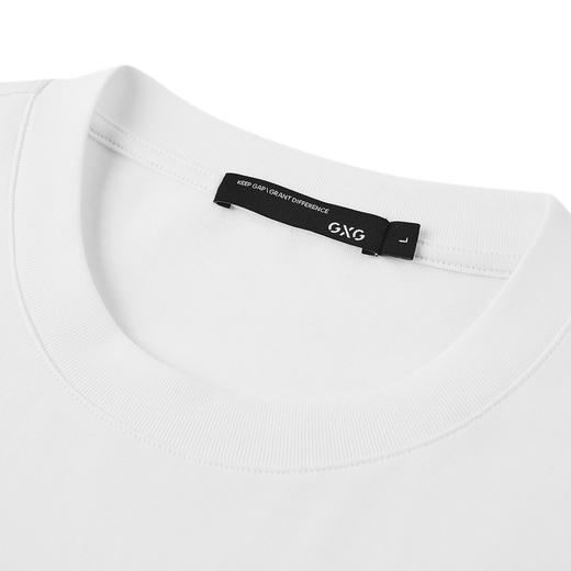 GXG夏季新品多色休闲简约撞色印花圆领短袖t恤男 商品图3