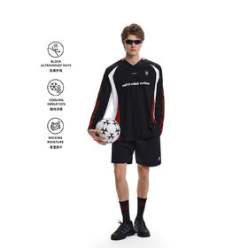 FDR官方店 V领撞色织带速干长袖t恤男女秋季户外运动情侣骑行上衣