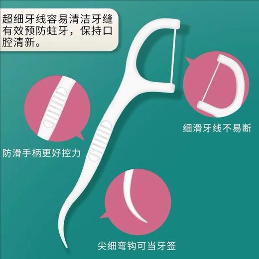 菓尔惠牙线棒 独立包装牙签棒 家庭装扁线牙线便携一次性神器45支 剔牙签洁齿护理旅行装清洁 商品图2