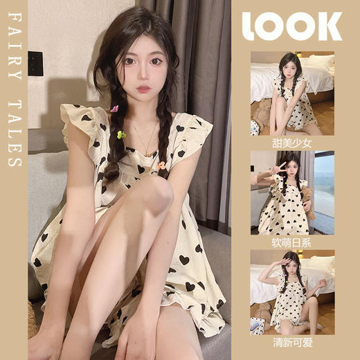 【甜美减龄❗️软萌日系睡衣两件套装】精致小巧，俏皮可爱，夏季新款无袖家居服可外穿薄款宽松荷叶边 商品图1