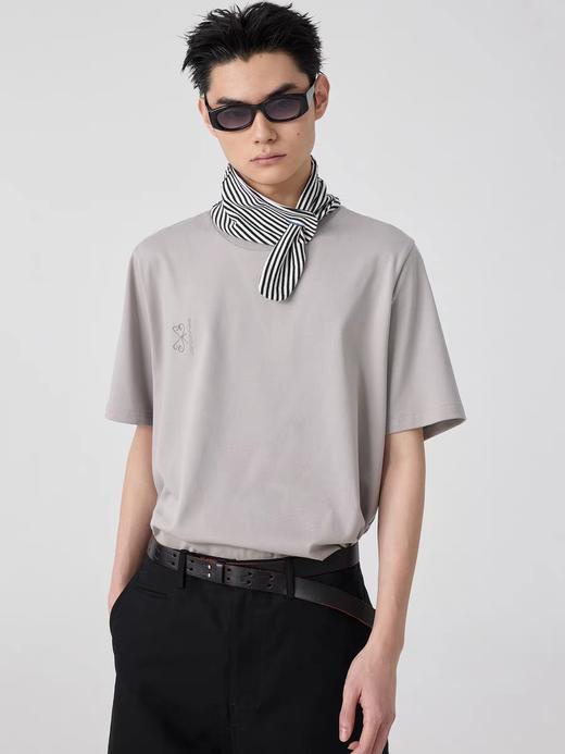 Simple Project/Y2547/蝴蝶刺绣LOGO印花圆领短袖T恤 商品图0