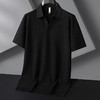 【桑蚕丝】【DG】大依优型大码针织衫V领短袖T恤半袖男大码含桑蚕丝剪刀领上衣夏季新款宽松T恤 商品缩略图1